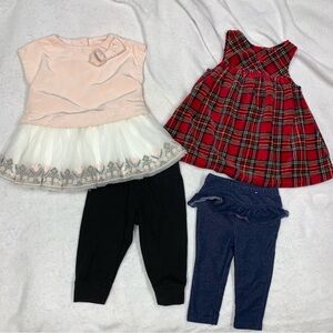 Baby Girls EUC Dress & Pants Bundle 3-6M